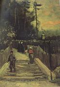Vincent Van Gogh Sloping Path in Montmartre (nn004) Germany oil painting artist